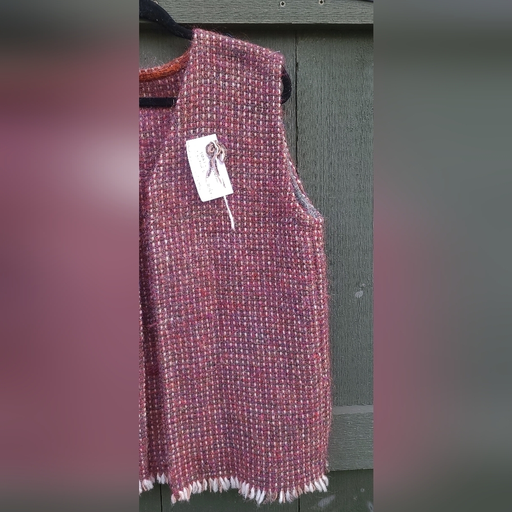Hand Crafted Multicolor Tweed Vest - Picture 3 of 8